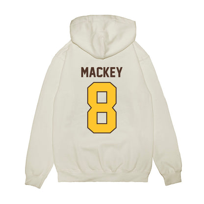 Wyoming - NCAA Football : Logan Mackey - Vintage Helmet Premium Hooded Sweatshirt-1
