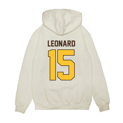 Wyoming - NCAA Football : David Leonard - Vintage Helmet Premium Hooded Sweatshirt-1