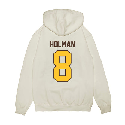 Wyoming - NCAA Football : Markell Holman - Vintage Helmet Premium Hooded Sweatshirt-1
