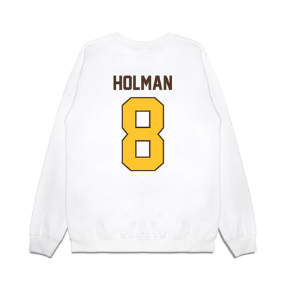 Wyoming - NCAA Football : Markell Holman - Vintage Helmet Premium Crewneck Sweatshirt-1