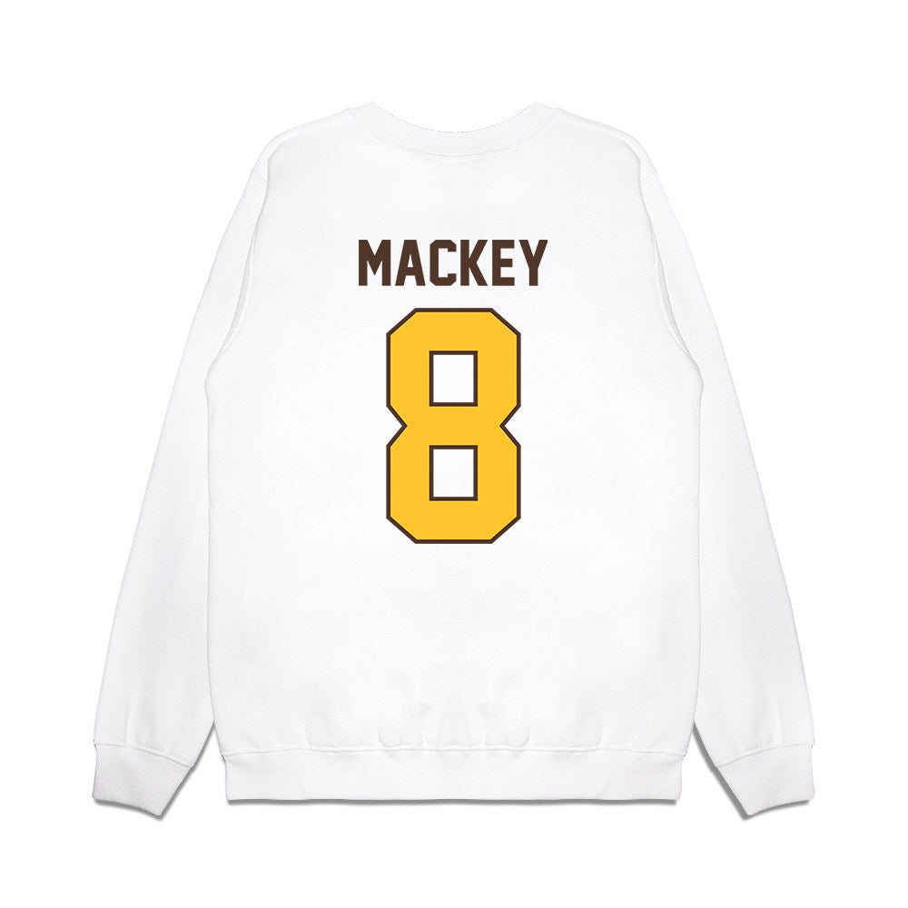 Wyoming - NCAA Football : Logan Mackey - Vintage Helmet Premium Crewneck Sweatshirt-1