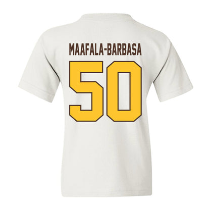 Wyoming - NCAA Football : Tanielu Maafala-Barbasa - Vintage Helmet Youth T-Shirt-1