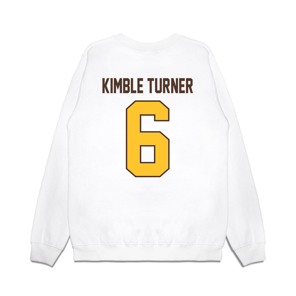 Wyoming - NCAA Football : Kaiden Kimble Turner - Vintage Helmet Premium Crewneck Sweatshirt-1
