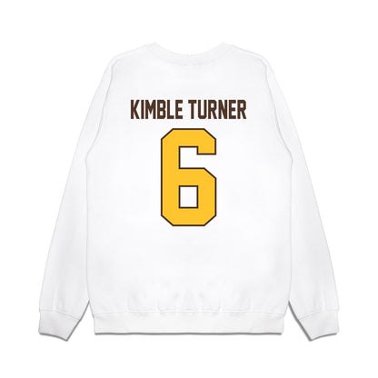 Wyoming - NCAA Football : Kaiden Kimble Turner - Vintage Helmet Premium Crewneck Sweatshirt-1