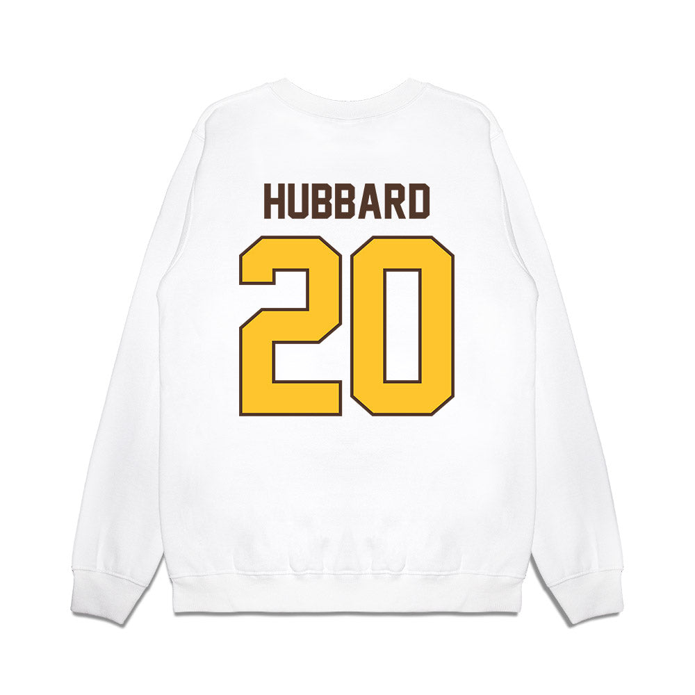 Wyoming - NCAA Football : Diore Hubbard - Vintage Helmet Premium Crewneck Sweatshirt-1