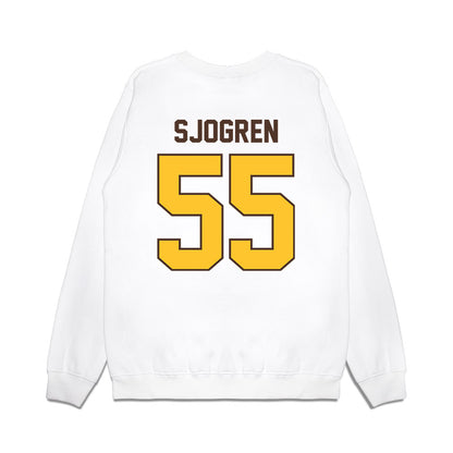 Wyoming - NCAA Football : Kevin Sjogren - Vintage Helmet Premium Crewneck Sweatshirt-1