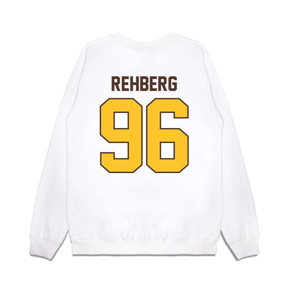 Wyoming - NCAA Football : Henry Rehberg - Vintage Helmet Premium Crewneck Sweatshirt-1