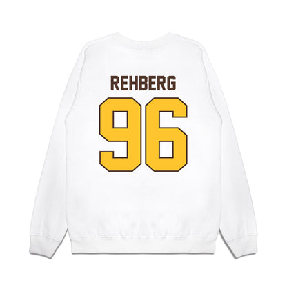 Wyoming - NCAA Football : Henry Rehberg - Vintage Helmet Premium Crewneck Sweatshirt-1