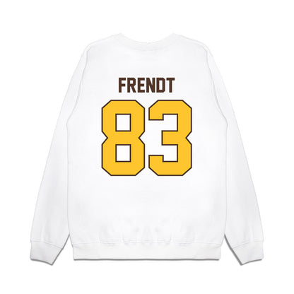 Wyoming - NCAA Football : Kyle Frendt - Vintage Helmet Premium Crewneck Sweatshirt-1