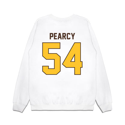 Wyoming - NCAA Football : Jonathan Pearcy - Vintage Helmet Premium Crewneck Sweatshirt-1