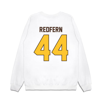 Wyoming - NCAA Football : Jaquan Redfern - Vintage Helmet Premium Crewneck Sweatshirt-1