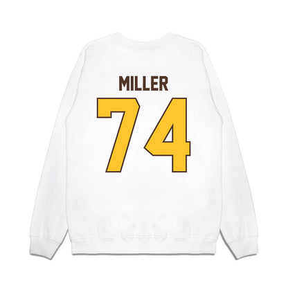 Wyoming - NCAA Football : Tariq Miller - Vintage Helmet Premium Crewneck Sweatshirt-1