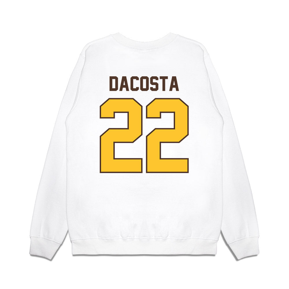 Wyoming - NCAA Football : Jaden DaCosta - Vintage Helmet Premium Crewneck Sweatshirt-1