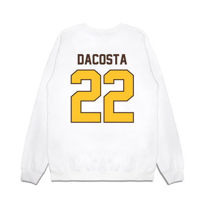 Wyoming - NCAA Football : Jaden DaCosta - Vintage Helmet Premium Crewneck Sweatshirt-1