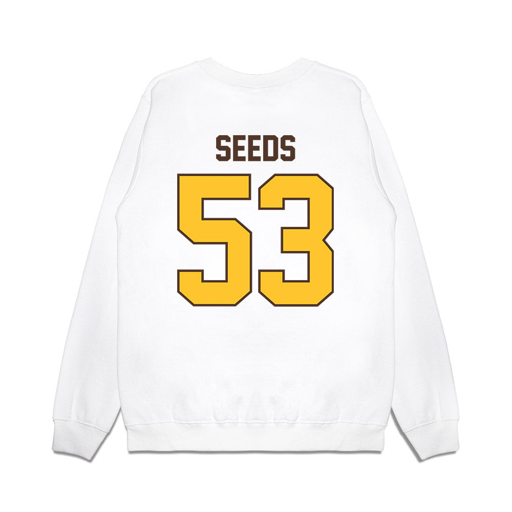 Wyoming - NCAA Football : Tegen Seeds - Vintage Helmet Premium Crewneck Sweatshirt-1
