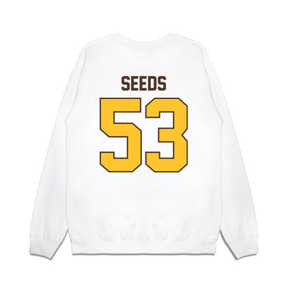 Wyoming - NCAA Football : Tegen Seeds - Vintage Helmet Premium Crewneck Sweatshirt-1