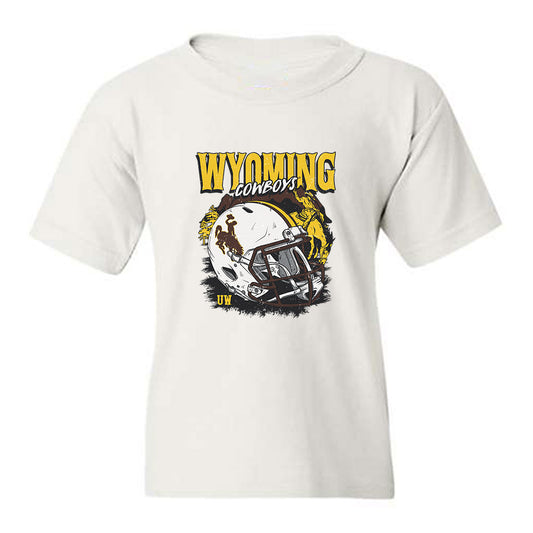 Wyoming - NCAA Football : Tanielu Maafala-Barbasa - Vintage Helmet Youth T-Shirt-0