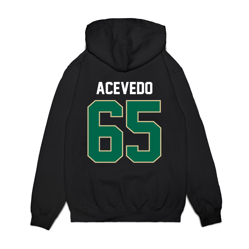 USF - NCAA Football : Jaylin Acevedo - Vintage Helmet Premium Hooded Sweatshirt-1