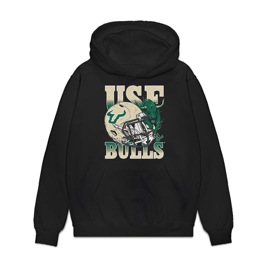 USF - NCAA Football : Grayson Howard - Vintage Helmet Premium Hooded Sweatshirt-0