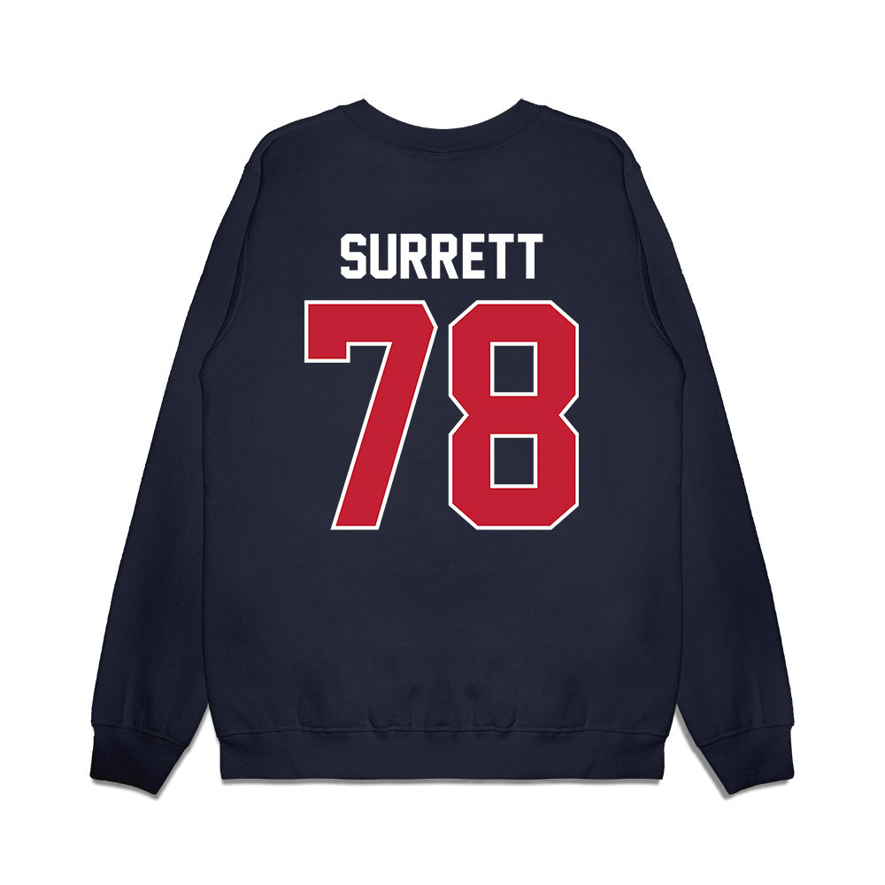 Richmond - NCAA Football : Luke Surrett - Vintage Helmet Premium Crewneck Sweatshirt-1