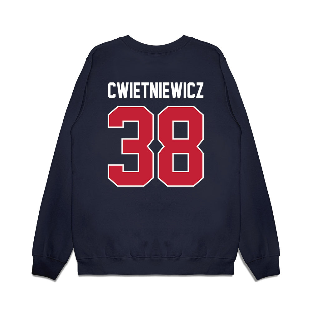 Richmond - NCAA Football : Peter Cwietniewicz - Vintage Helmet Premium Crewneck Sweatshirt-1