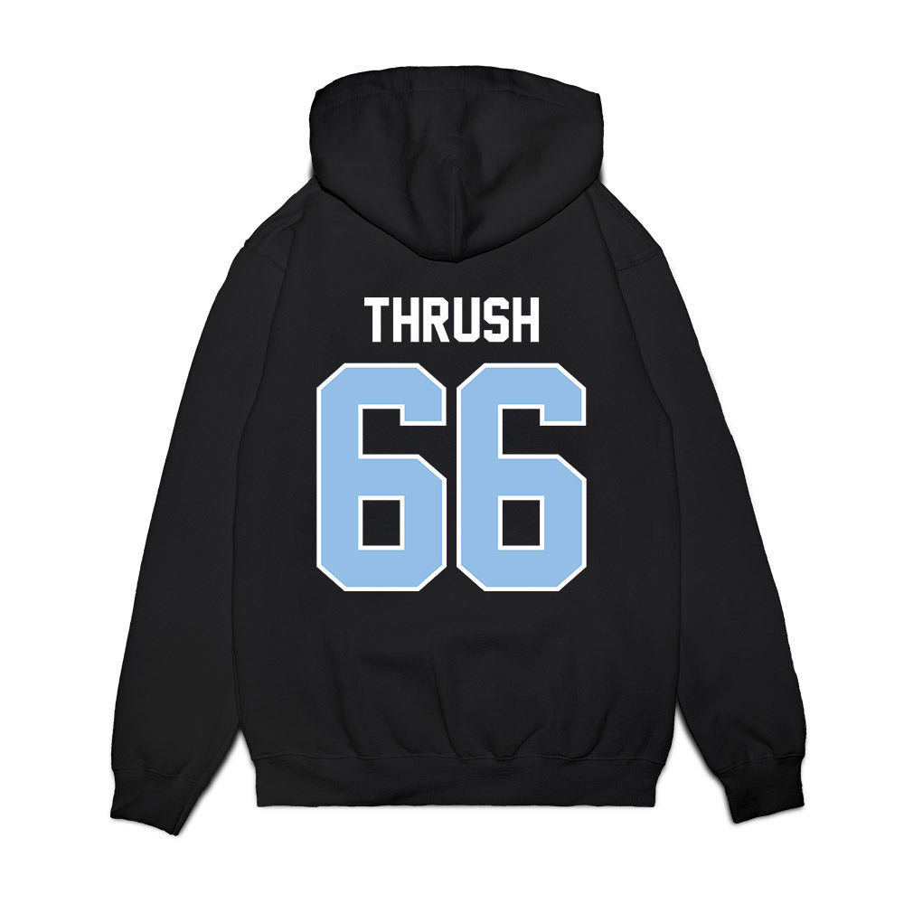 Old Dominion - NCAA Football : Mason Thrush - Vintage Helmet Premium Hooded Sweatshirt-1