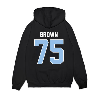Old Dominion - NCAA Football : Demorrsion Brown - Vintage Helmet Premium Hooded Sweatshirt-1