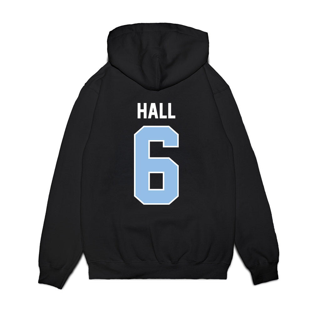 Old Dominion - NCAA Football : Treyvion Hall - Vintage Helmet Premium Hooded Sweatshirt-1