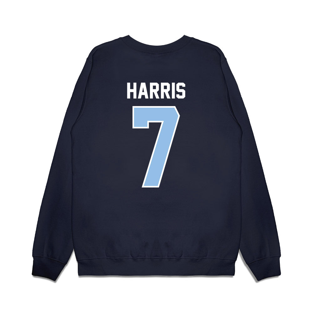 Old Dominion - NCAA Football : Kendall Harris - Vintage Helmet Premium Crewneck Sweatshirt-1
