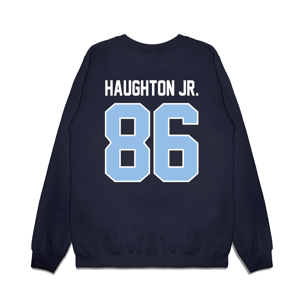 Old Dominion - NCAA Football : Leon Haughton Jr. - Vintage Helmet Premium Crewneck Sweatshirt-1