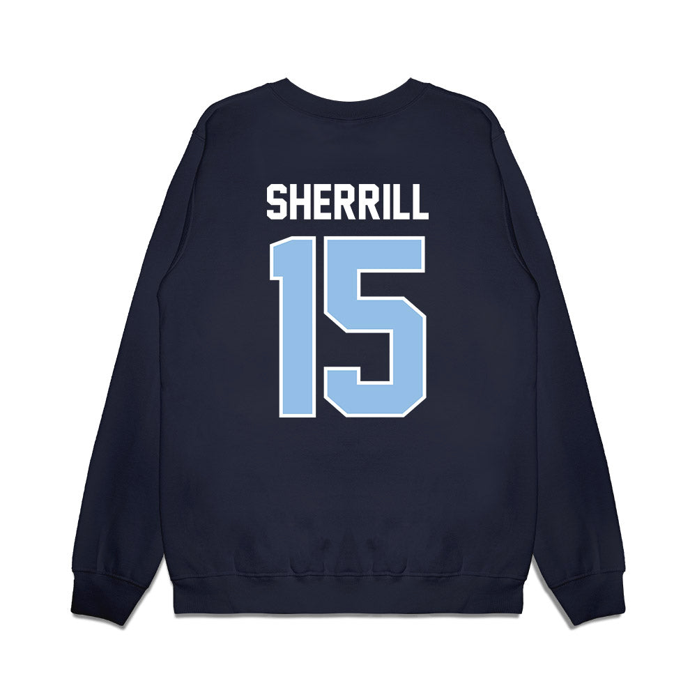 Old Dominion - NCAA Football : Je'Hahj Sherrill - Vintage Helmet Premium Crewneck Sweatshirt-1