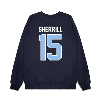 Old Dominion - NCAA Football : Je'Hahj Sherrill - Vintage Helmet Premium Crewneck Sweatshirt-1