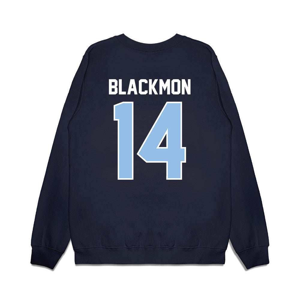 Old Dominion - NCAA Football : Zialis Blackmon - Vintage Helmet Premium Crewneck Sweatshirt-1