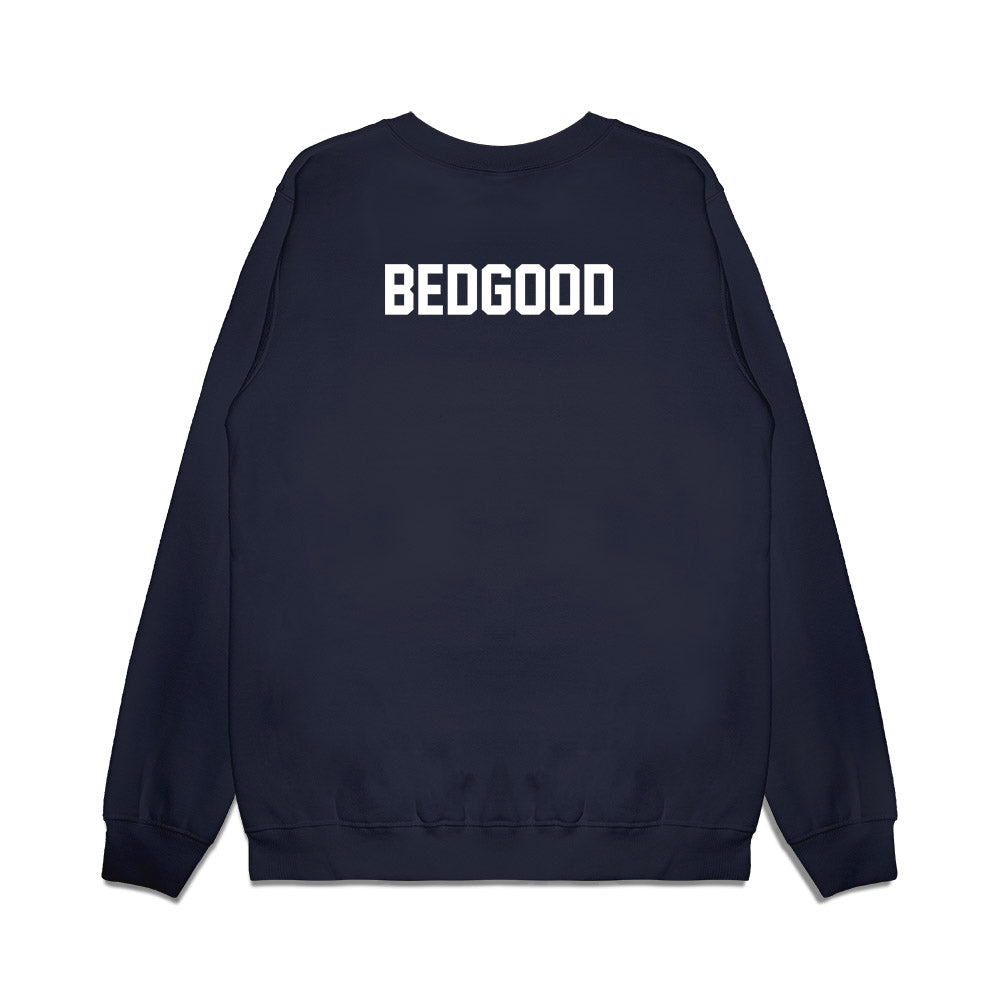 Old Dominion - NCAA Football : BJ Bedgood - Vintage Helmet Premium Crewneck Sweatshirt-1