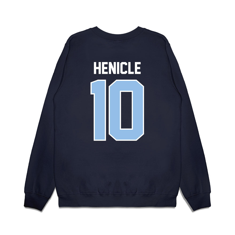 Old Dominion - NCAA Football : Quinn Henicle - Vintage Helmet Premium Crewneck Sweatshirt-1