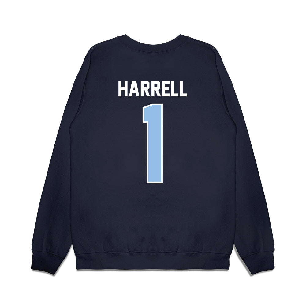 Old Dominion - NCAA Football : JJ Harrell - Vintage Helmet Premium Crewneck Sweatshirt-1