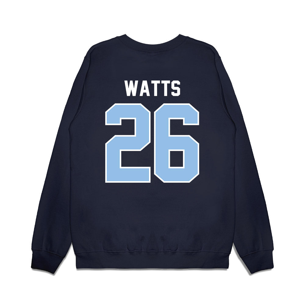 Old Dominion - NCAA Football : Justin Watts - Vintage Helmet Premium Crewneck Sweatshirt-1