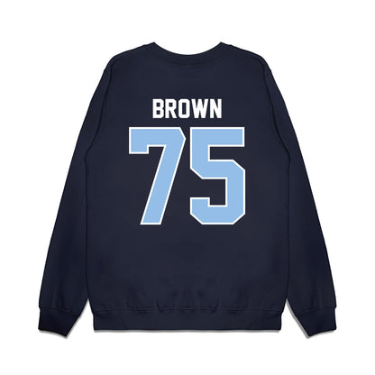 Old Dominion - NCAA Football : Demorrsion Brown - Vintage Helmet Premium Crewneck Sweatshirt-1