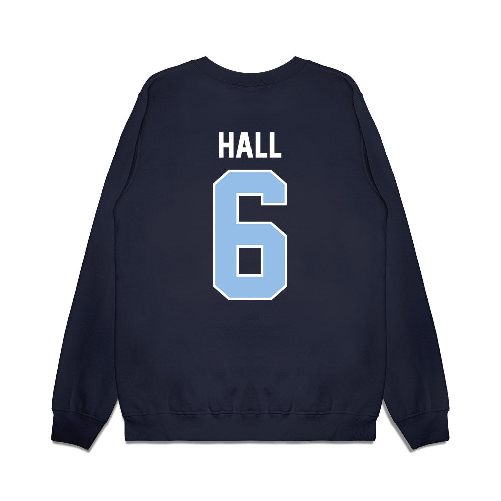 Old Dominion - NCAA Football : Treyvion Hall - Vintage Helmet Premium Crewneck Sweatshirt-1