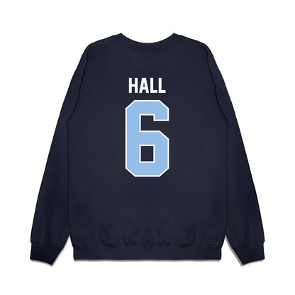 Old Dominion - NCAA Football : Treyvion Hall - Vintage Helmet Premium Crewneck Sweatshirt-1