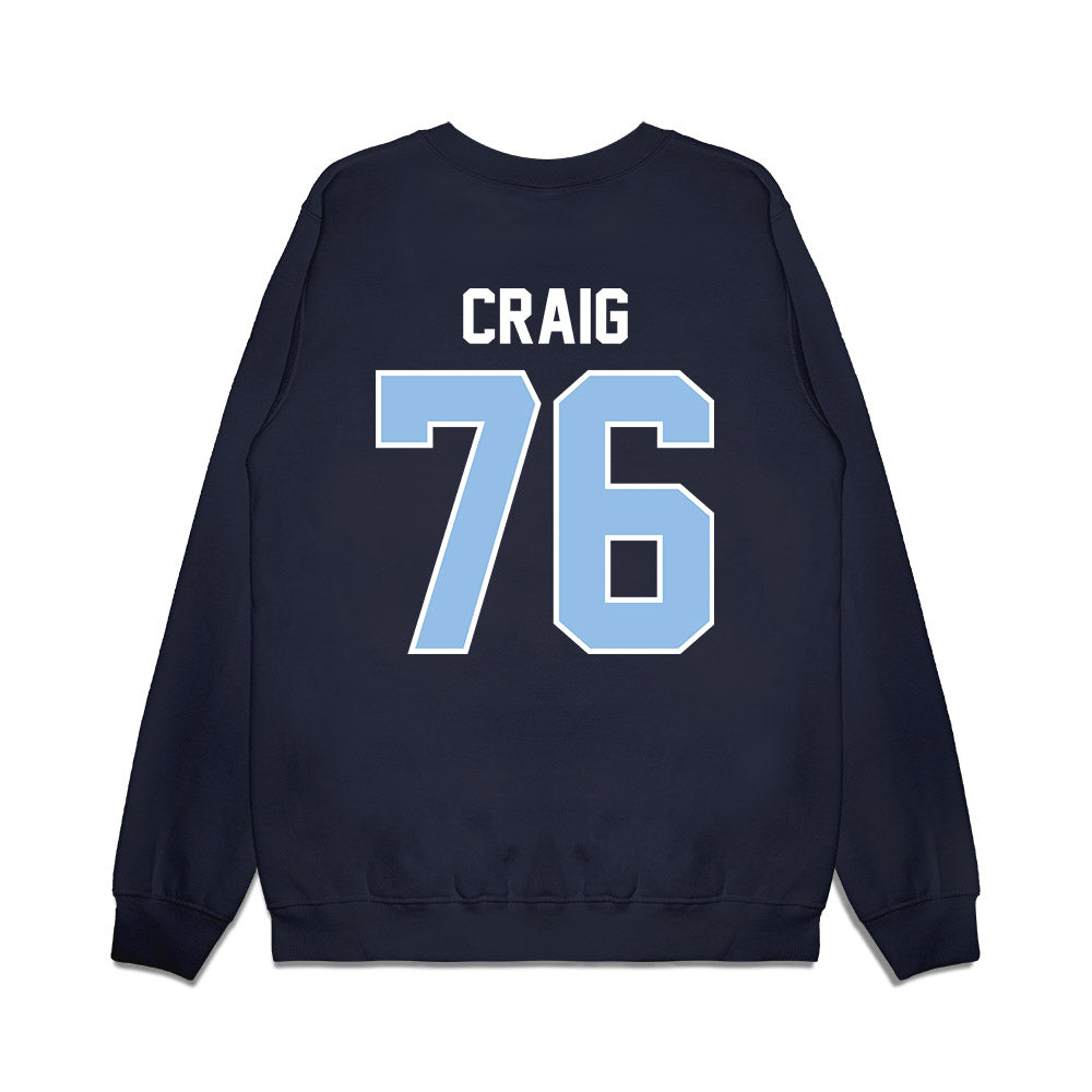 Old Dominion - NCAA Football : Carmarion Craig - Vintage Helmet Premium Crewneck Sweatshirt-1
