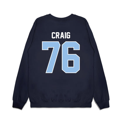 Old Dominion - NCAA Football : Carmarion Craig - Vintage Helmet Premium Crewneck Sweatshirt-1