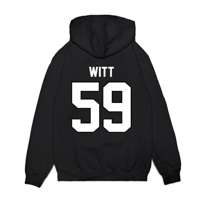Wisconsin - NCAA Football : Aaron Witt - Vintage Helmet Premium Hooded Sweatshirt-1