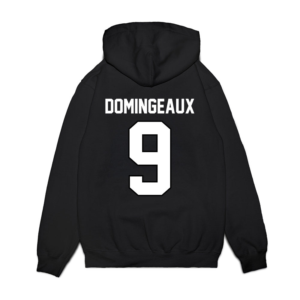 Wisconsin - NCAA Football : Jaylon Domingeaux - Vintage Helmet Premium Hooded Sweatshirt-1