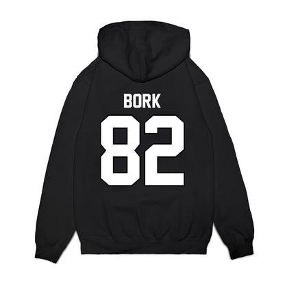 Wisconsin - NCAA Football : Emmett Bork - Vintage Helmet Premium Hooded Sweatshirt-1