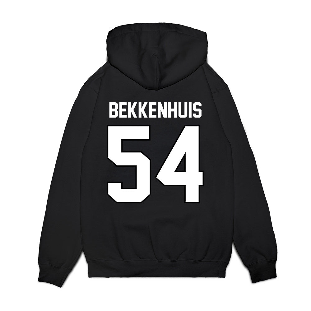 Wisconsin - NCAA Football : Brady Bekkenhuis - Vintage Helmet Premium Hooded Sweatshirt-1