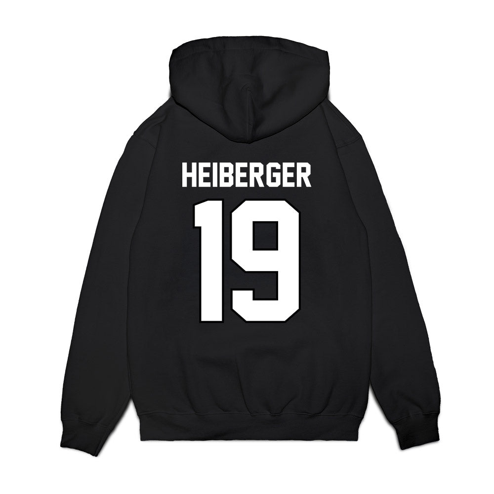 Wisconsin - NCAA Football : Thomas Heiberger - Vintage Helmet Premium Hooded Sweatshirt-1