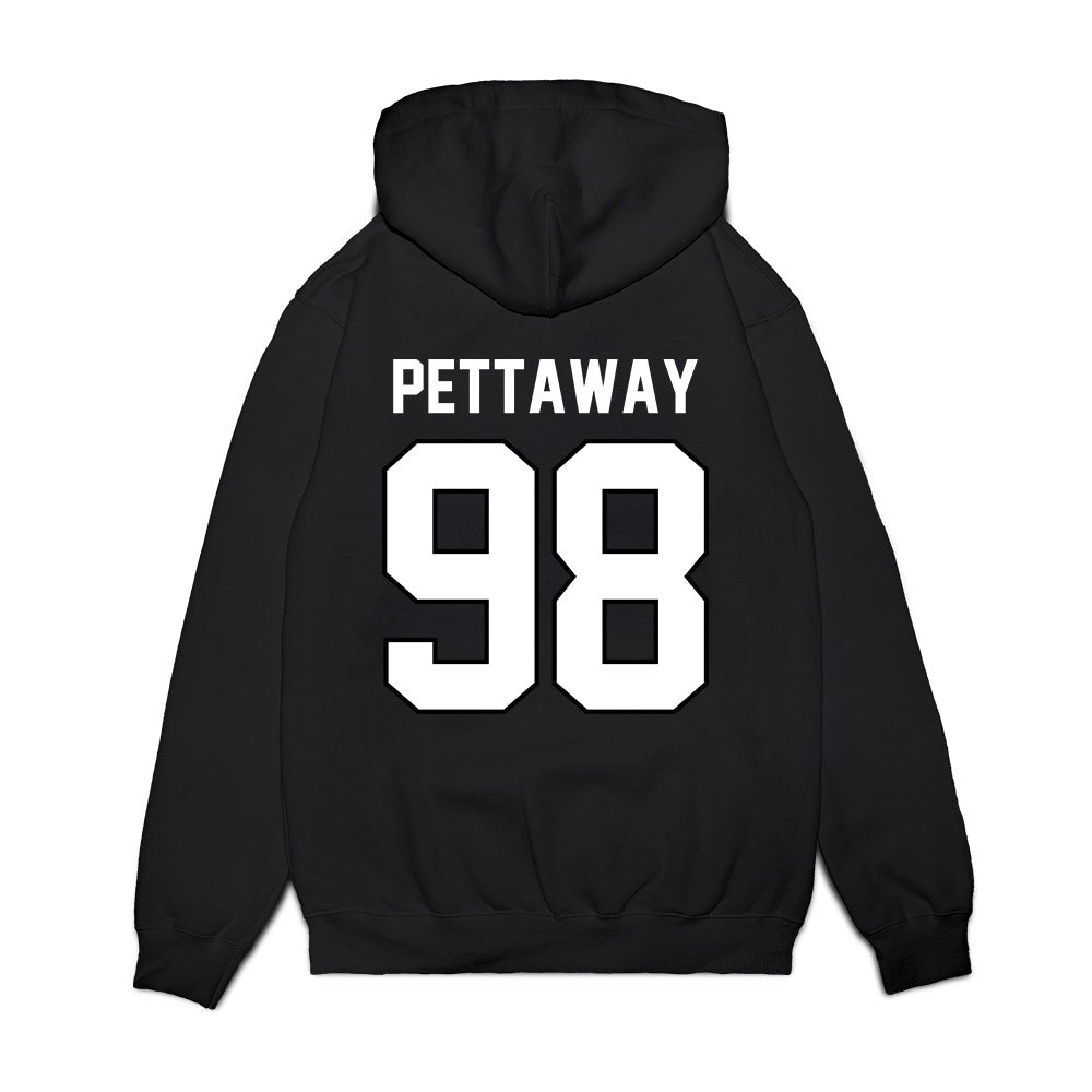 Wisconsin - NCAA Football : Torin Pettaway - Vintage Helmet Premium Hooded Sweatshirt-1