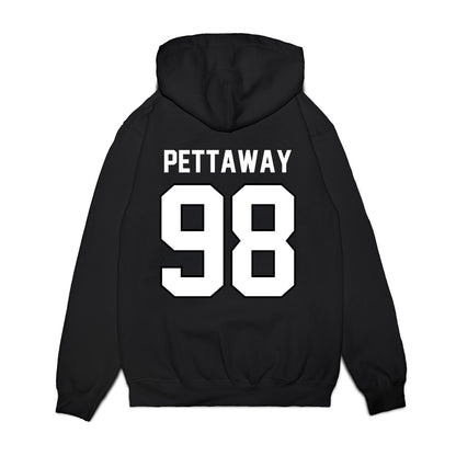 Wisconsin - NCAA Football : Torin Pettaway - Vintage Helmet Premium Hooded Sweatshirt-1