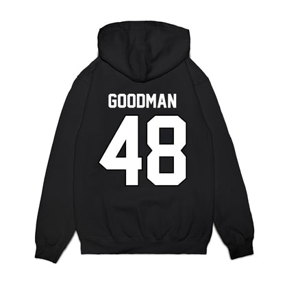 Wisconsin - NCAA Football : Andrew Goodman - Vintage Helmet Premium Hooded Sweatshirt-1